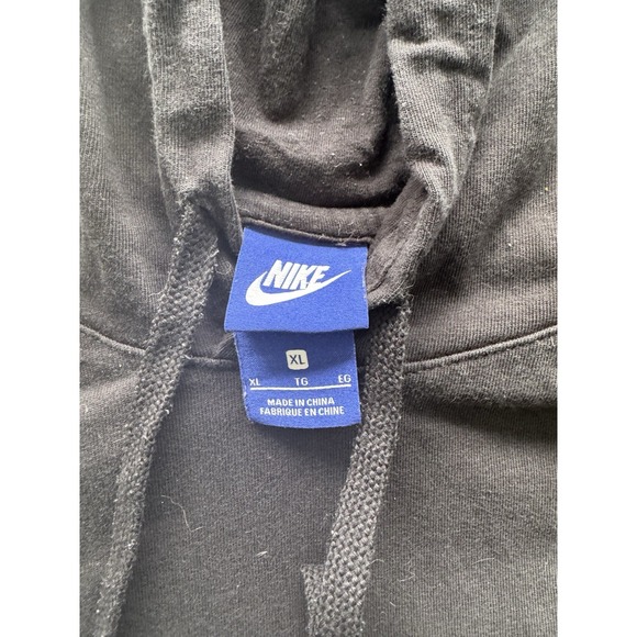 VINTAGE Nike Sweater Hoodie Size XL Black Long Sleeve Track - Picture 3 of 3